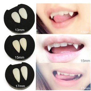 Răng Nanh Giả Răng Khểnh Cao Cấp 17mm, 19mm ( Tặng Kèm Kèm Keo Dán Trị Giá 50K)  A5 bên