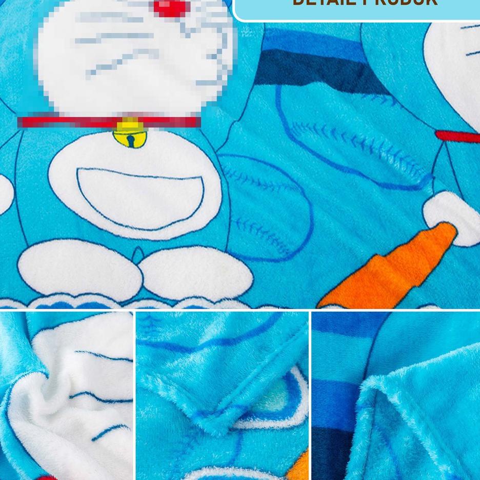 `➷ Chăn lông cừu in hình Doraemon Hello Kitty đáng yêu
