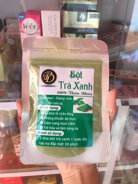 Bột trà xanh nguyên chất 100g