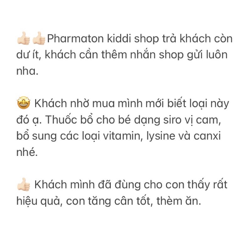 Hộp siro pharmaton kiddi chính hãng đủ bill