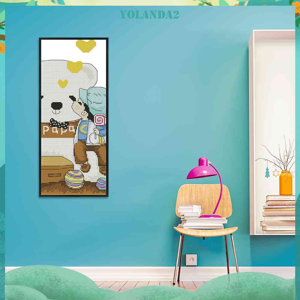 Bộ Tranh Thêu Chữ Thập Tự Làm 14CT Hình Hoạt Hình Xinh Xắn