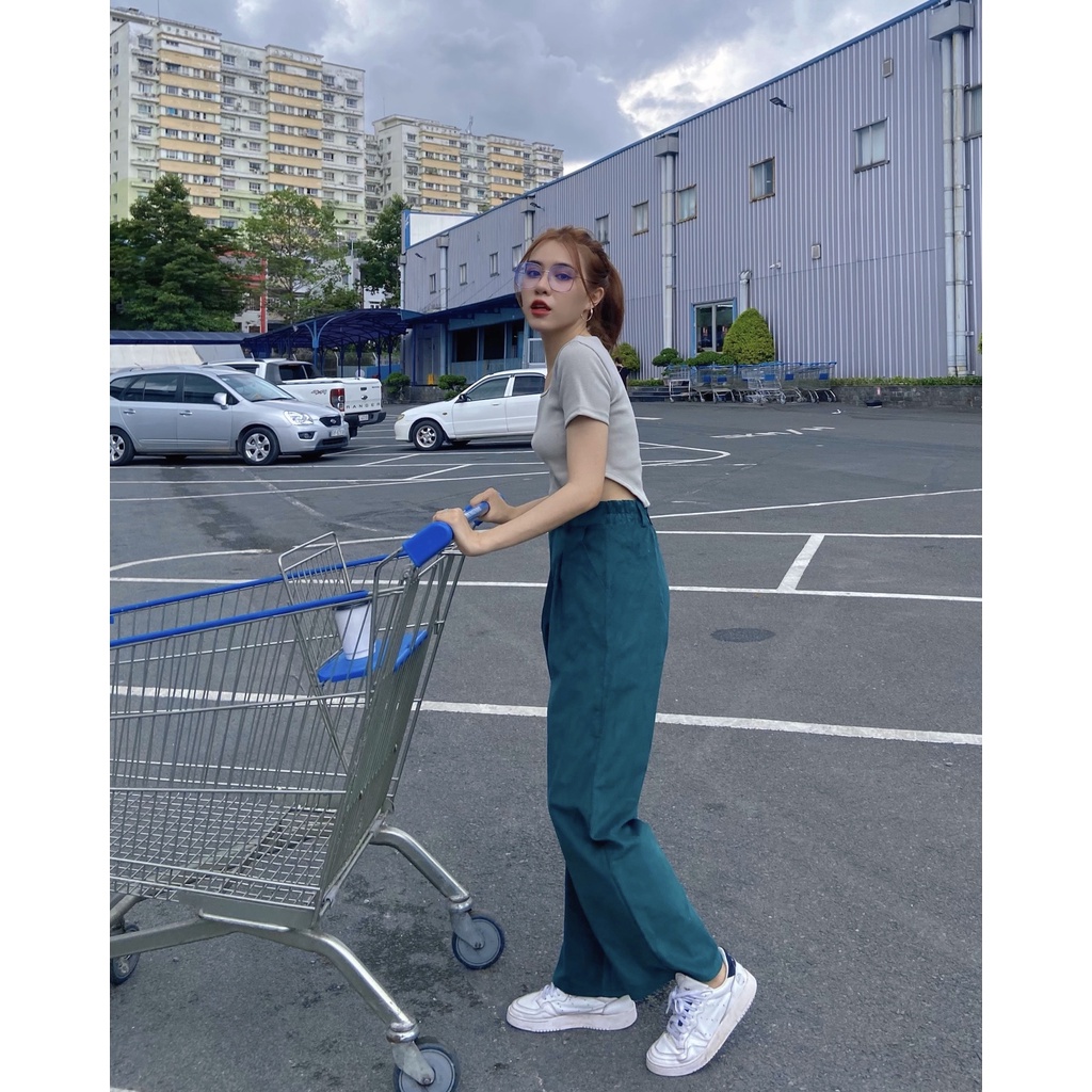 Áo Croptop cổ tròn Cut Out Thời Trang Hàn Quốc mẫu 408 | BigBuy360 - bigbuy360.vn