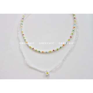 Set vòng cổ cườm daisy