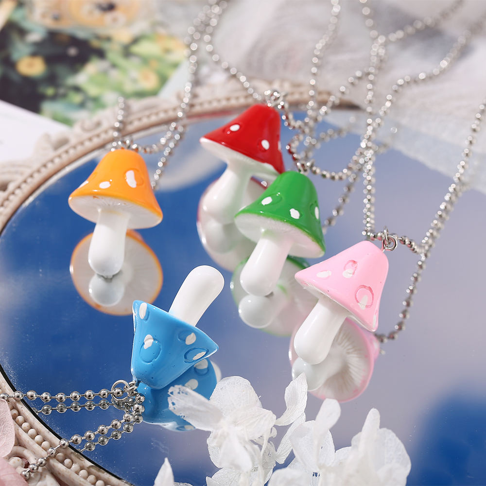 vòng cổ Mặt Hình Nấm Nhiều Màu Thời Trang Cho Nữ