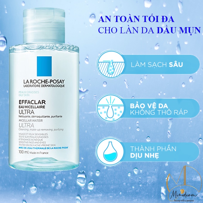 Nước tẩy trang La Roche Posay Effaclar Micellar Water Ultra cho da dầu mụn 200ml, 400ml