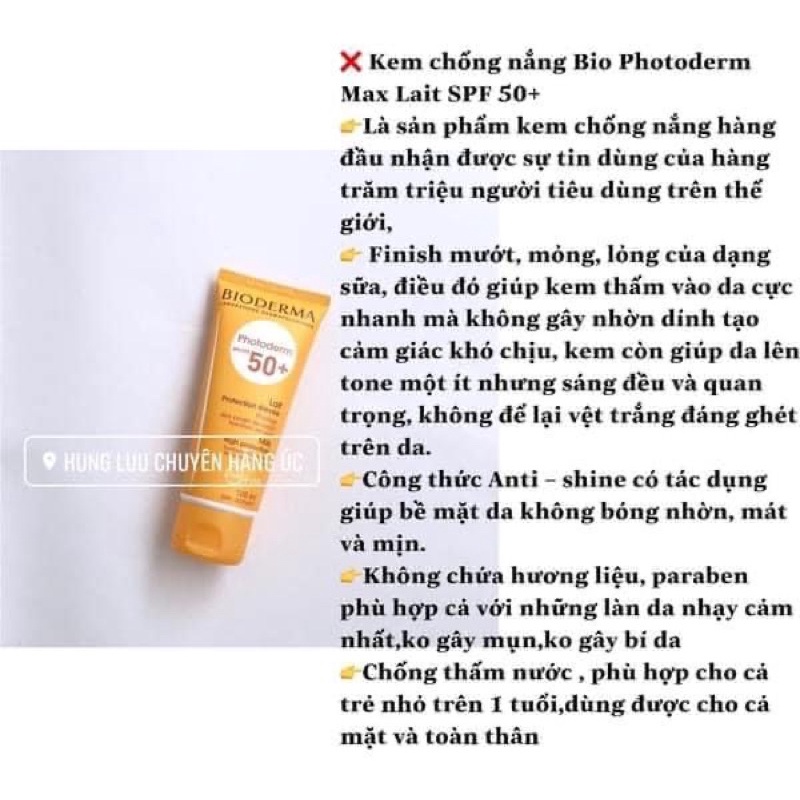 Kem Chống Nắng 40ml Bioderma Photoderm Max Aqa Fluide SPF 50+ | BigBuy360 - bigbuy360.vn