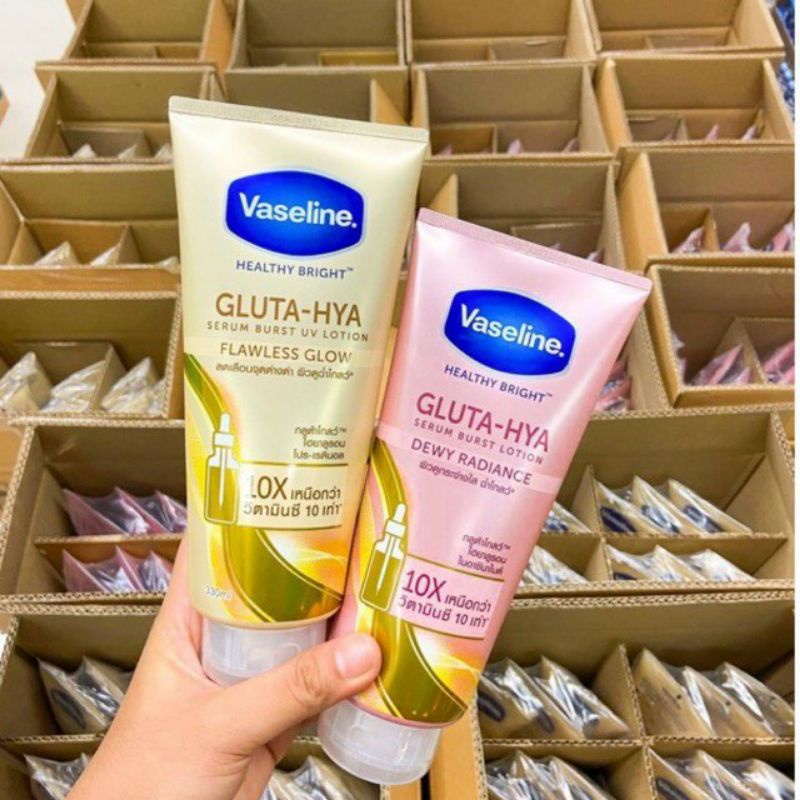 Sữa dưỡng thể Vaseline Healthy Bright Gluta HYA Serum Burst Lotion 10X