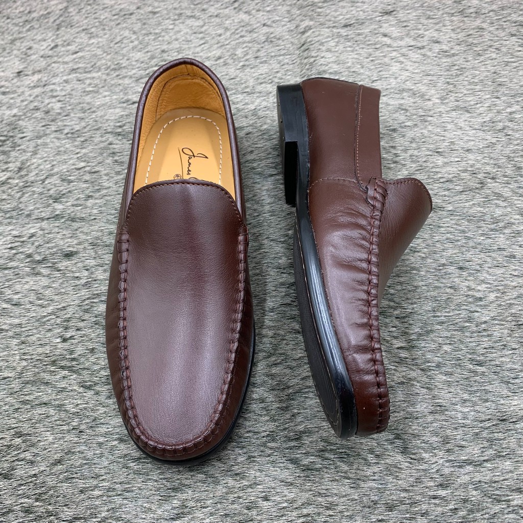 Giầy lười nam công sở da bò đế phíp nhập khẩu, giầy nam công sở lịch lãm sang trọng