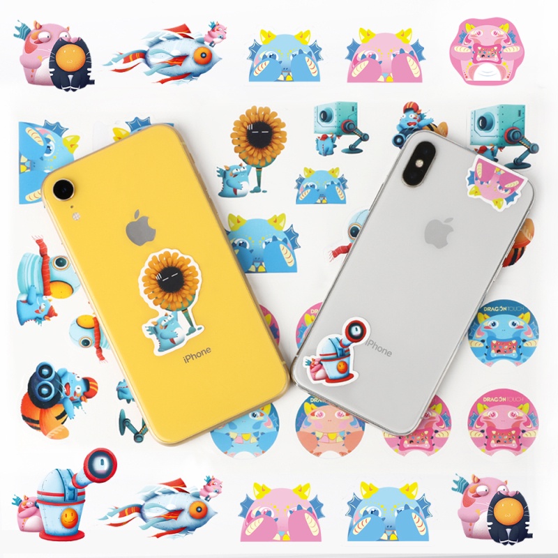 Miếng dán trang trí điện thoại/ máy ảnh/ Notebook chống thấm nước hình rồng độc đáo