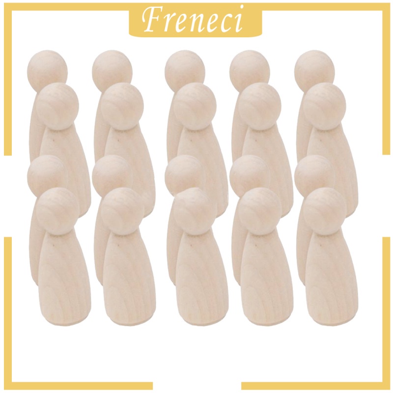 Bộ 20 Búp Bê Gỗ Mini Tự Vẽ Dành Cho Trẻ Em