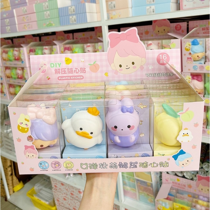Mochi squishy thú cute bóp xả stress giảm căng thẳng kèm miếng dán