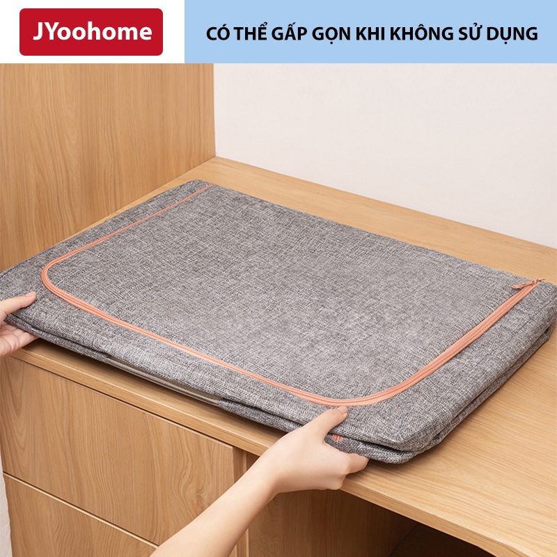 Túi Vải Đựng Quần Áo Chăn Màn Khung Thép JYoohome Thùng Hộp Vải Để Đồ Chơi Đa Năng Kích Thước Lớn Chịu Lực Cao Cấp