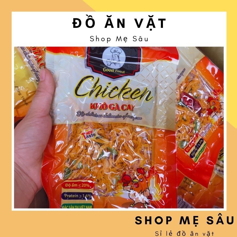 Gói 50g Khô Gà Lá Chanh 💖FREESHIP💖 Thị Gà Khô Xé Sợi Dai Ngon