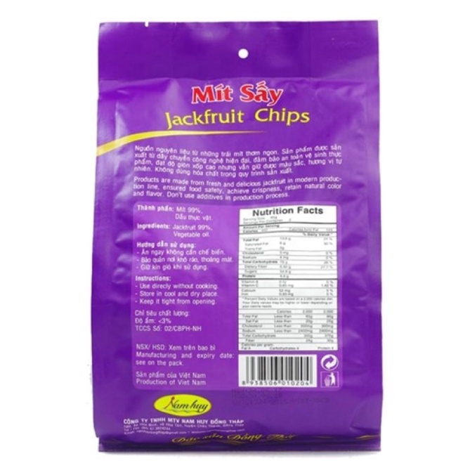 Mít sấy Nam Hy bịch 80gram .