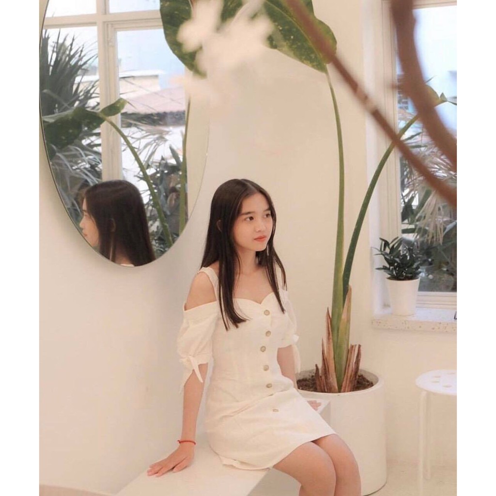 váy hở vai nơ tay | BigBuy360 - bigbuy360.vn