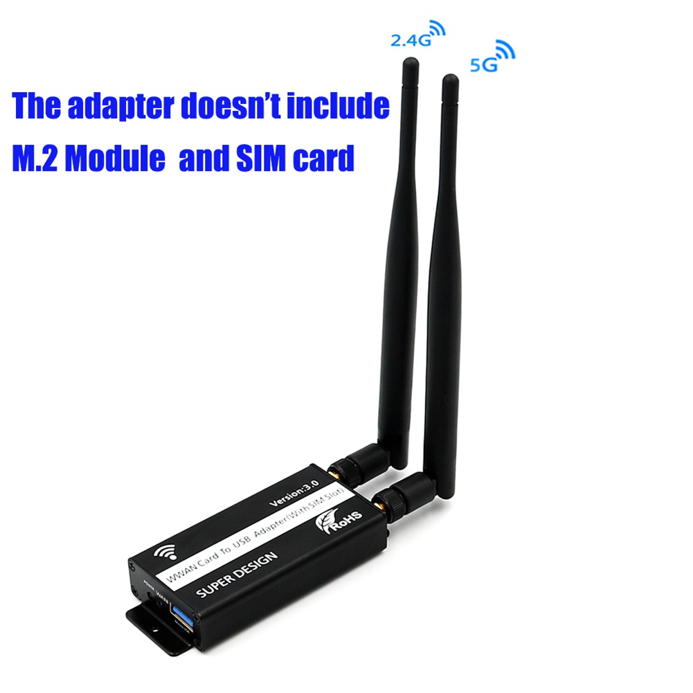 PO-USB 3 Có Khe Thẻ SIM Cho Mô Đun WWAN / LTE / 4G,Adapter Chuyển Đổi NGFF M.2 Sang