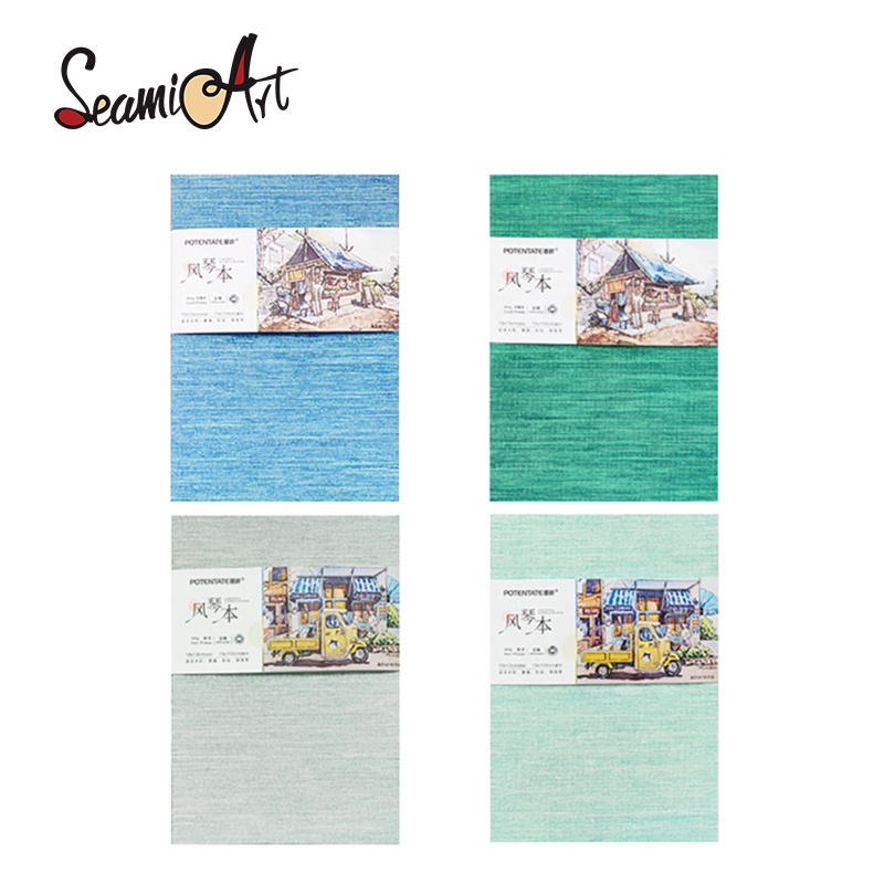 Sổ tay ghi chú SEAMIART 300gsm bìa bằng vải cotton 100% có thể gấp gọn tiện dụng