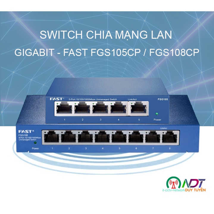 ✅ Switch Chia Mạng Lan Vỏ Kim Loại Gigabit - FAST ( FSG108 ) ( FSG105 )  - Bộ Chia Mạng Lan Loại 5 Cổng Và 8 Cổng