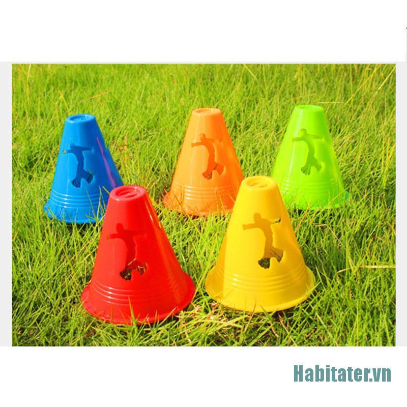 【Habitater】10Pcs Sport Football Soccer Rugby Training Cone Cylinder Outdoor Football Train