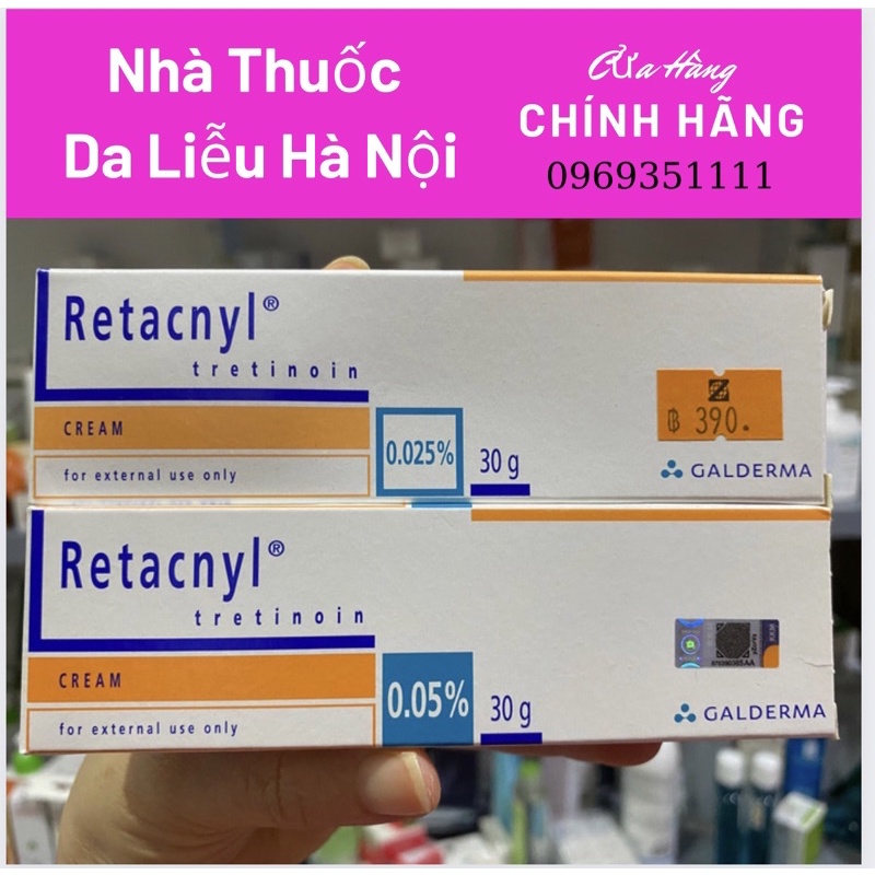 Retacnyl cream Tretinoin 0,025 và  0,05 kem ngừa lão hoá da ,ngừa mụn