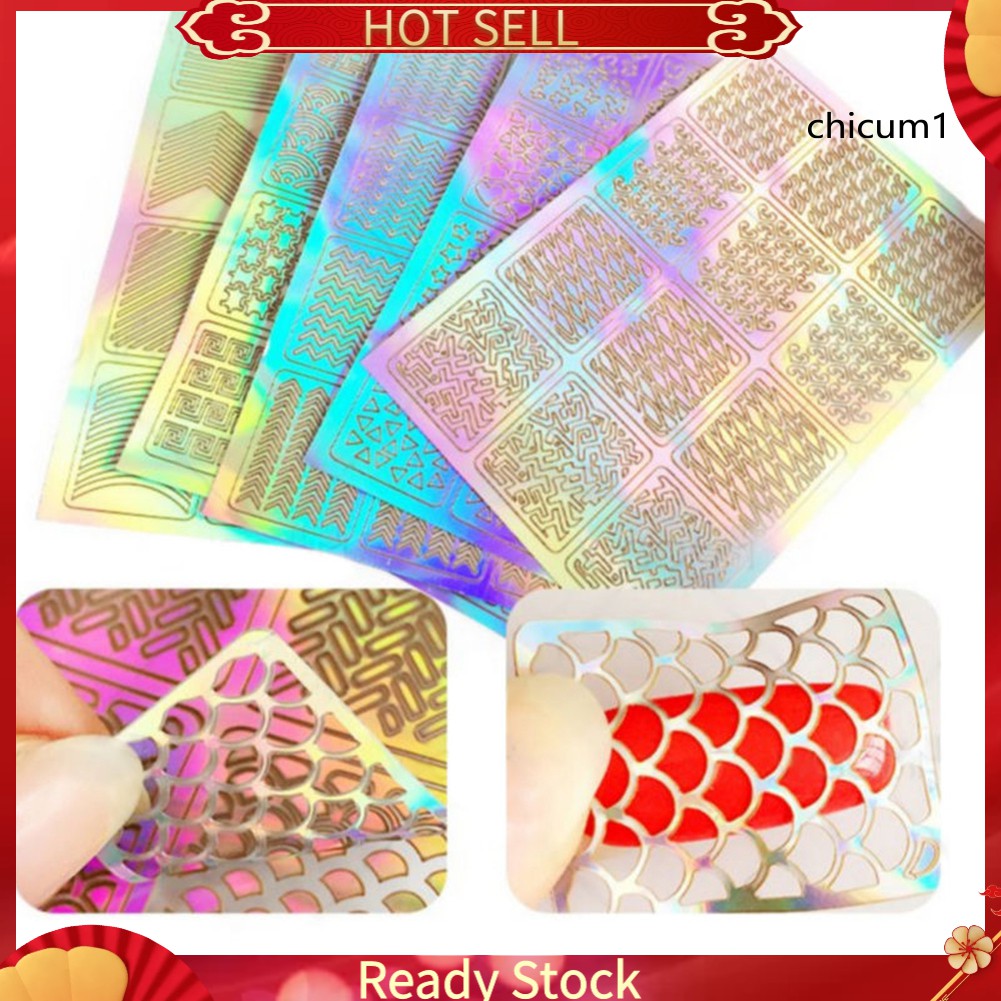 [Hàng mới về] Set 3 tờ miếng dán trang trí móng tay nghệ thuật 3D