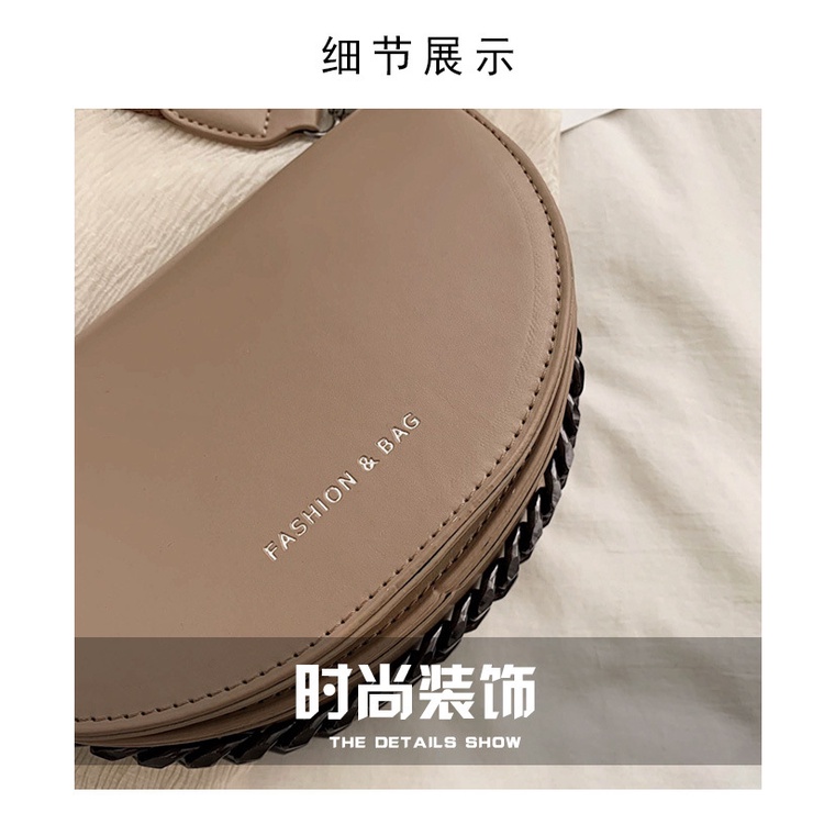 Túi Đeo JASMIN NOIR Chéo Da PU Hình Yên Ngựa Thiết Kế Đơn Giản Cho Nữ