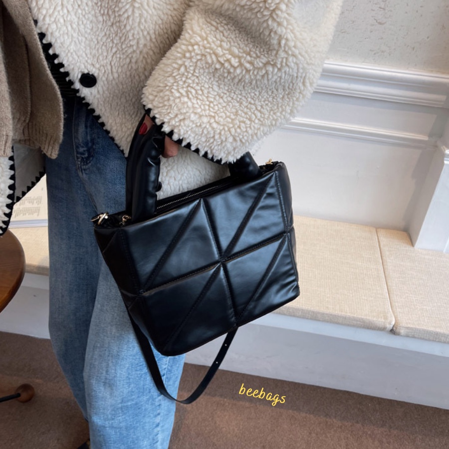 Túi Xách Chất Liệu Da Phao Màu Xanh Lá Và Đen Dễ Phối Đồ | PHAO12 | Túi Đeo Chéo Cầm Tay Da Phao Đi Làm, Đi Chơi, Cafe