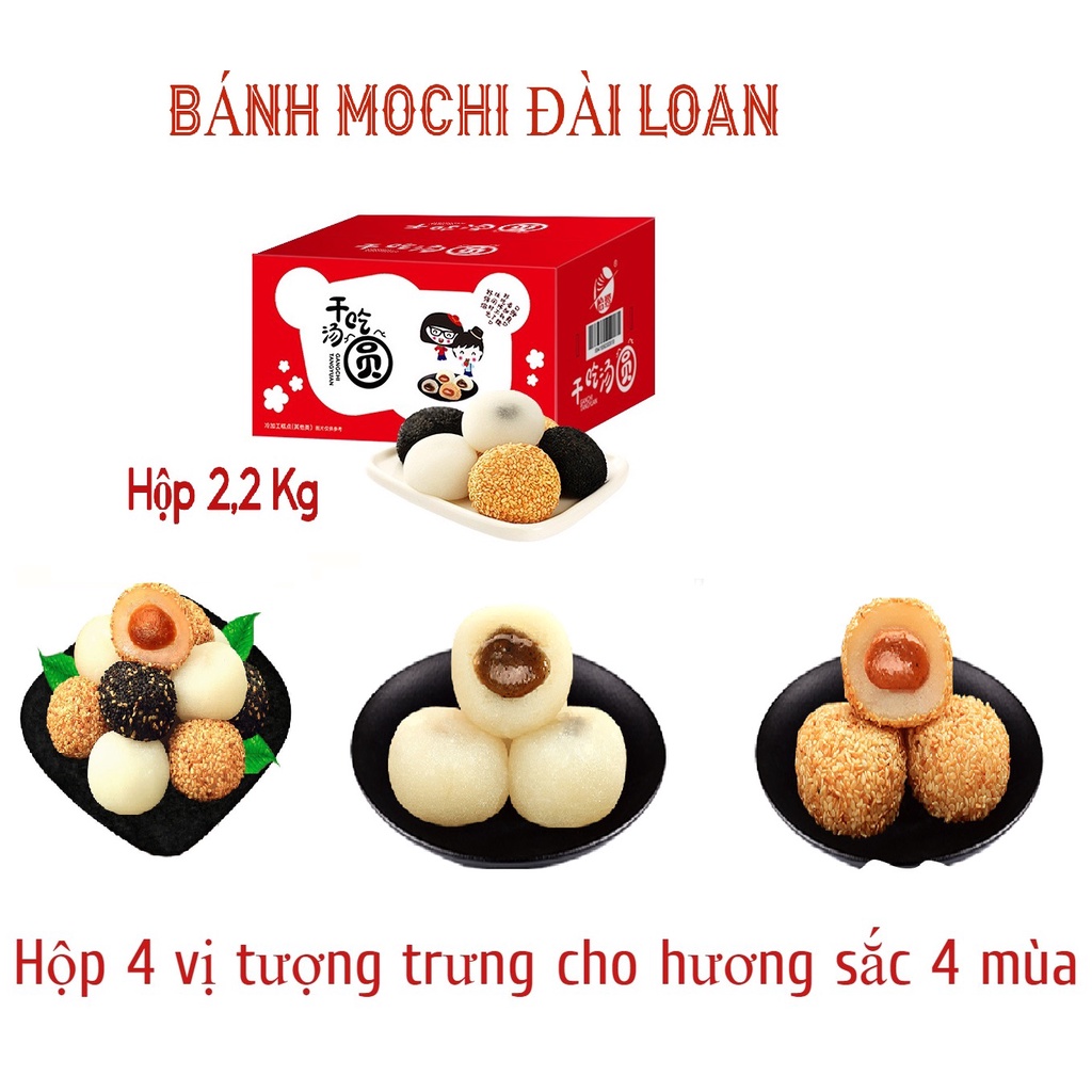 THÙNG 2 KG BÁNH MOCHI DẺO ĐÀI LOAN BAO NGON BAO CẢ GIÁ