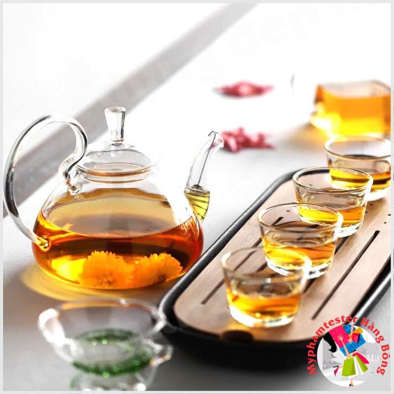 (HÀNG ĐẸP) Ấm trà thuỷ tinh lọc lò xo dung tích 600ml
