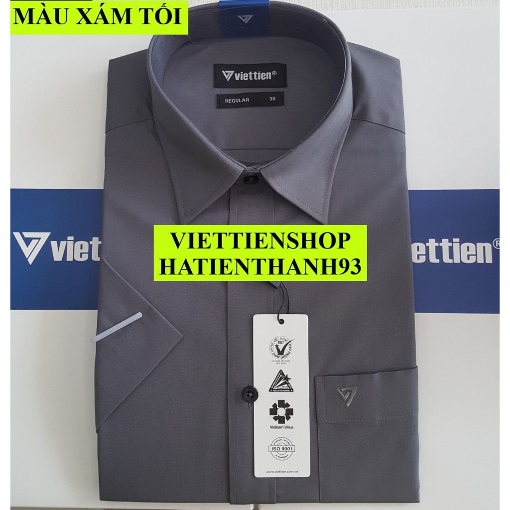 (MS) ÁO SƠ MI VIỆT TIẾN NGẮN TAY MÀU TRƠN | BigBuy360 - bigbuy360.vn