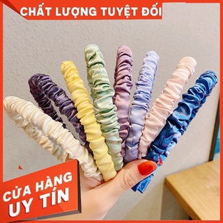 Bờm cài tóc vải nhúm băng dô nhăn cài đầu hàn quốc thời trang