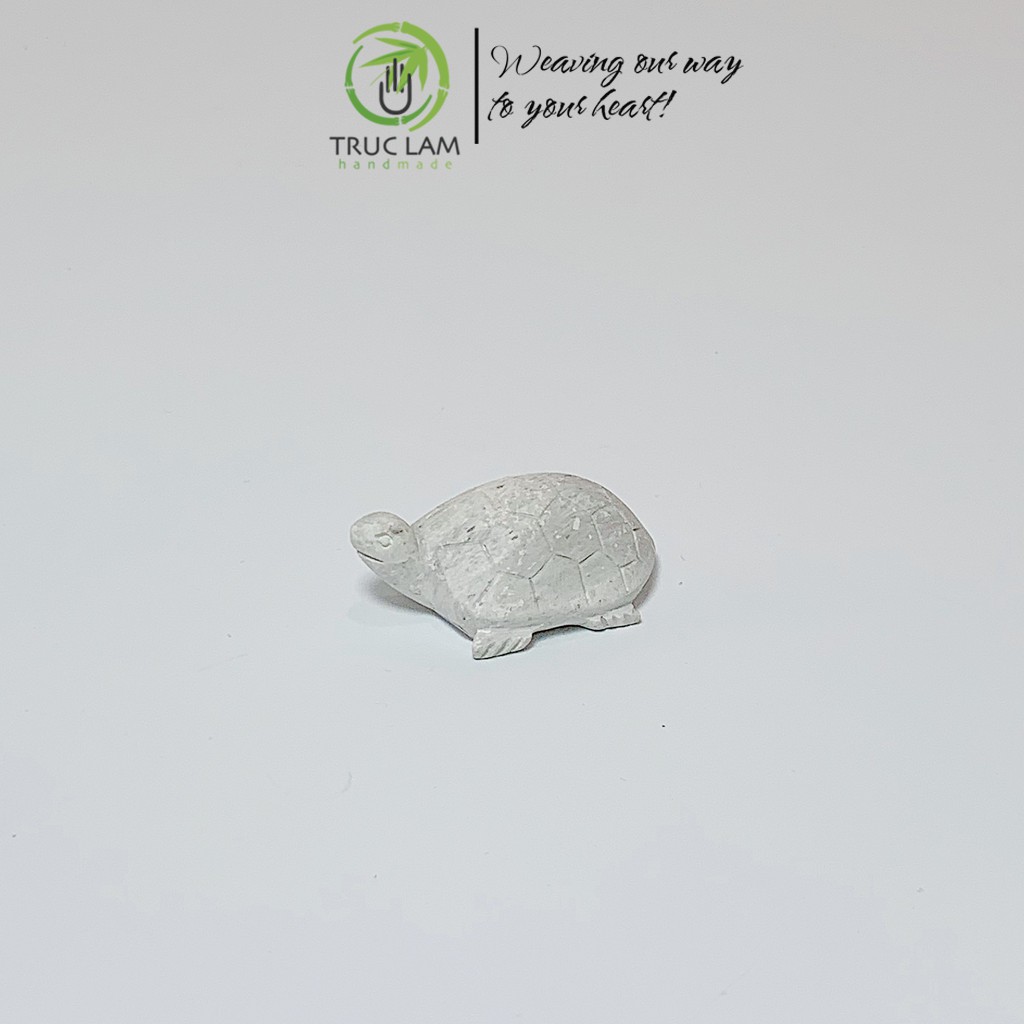 Tượng Trang Trí Hình Rùa Đá Tự Nhiên Điêu Khắc Thủ Công - Trúc Lâm Handmade