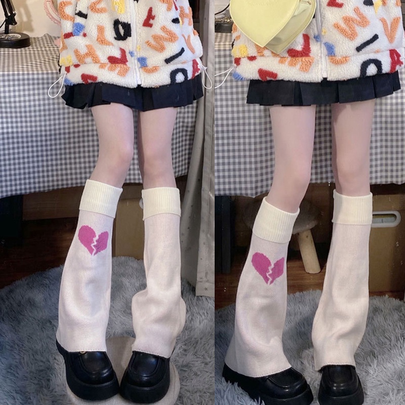 Tất Dệt Kim Dài Trung Bình Giữ Ấm Chân Phong Cách Lolita Nhật Bản Cho Nữ