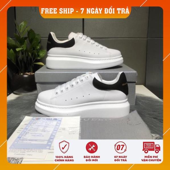 [FREESHIP-BẢO HÀNH 1 NĂM] Giày mcqueen ,sneaker  mcqueen  gót nhung đen dây lụa HOT TREND 2021,