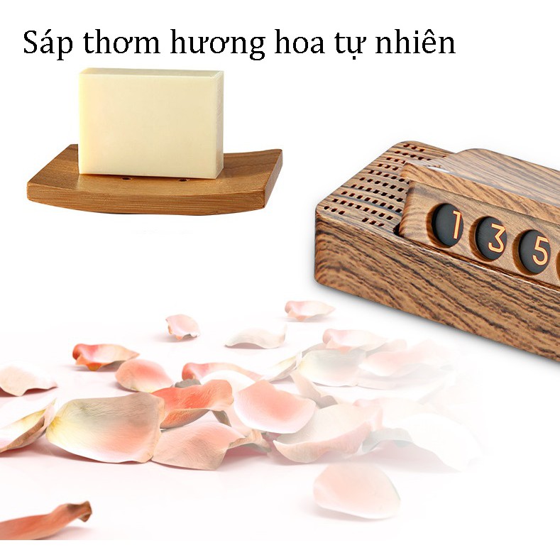 Hộp để số điện thoại taplo xe hơi tích hợp SÁP THƠM model 2019 đen và vân gỗ | BigBuy360 - bigbuy360.vn
