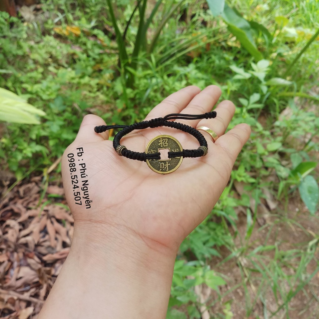 Vòng Tay Đồng Xu May Mắn ( thông báo size cổ tay )