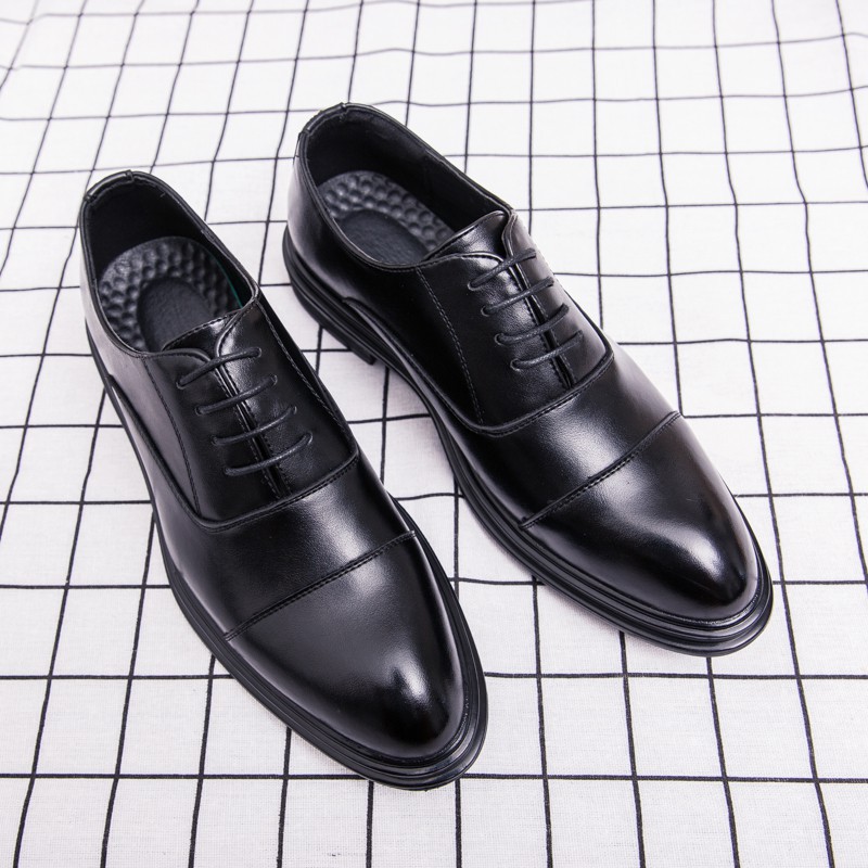 Office style leather shoes for men