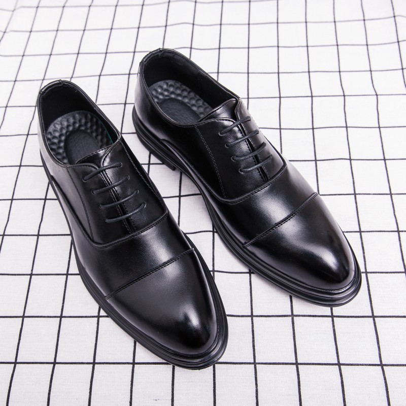 Office style leather shoes for men