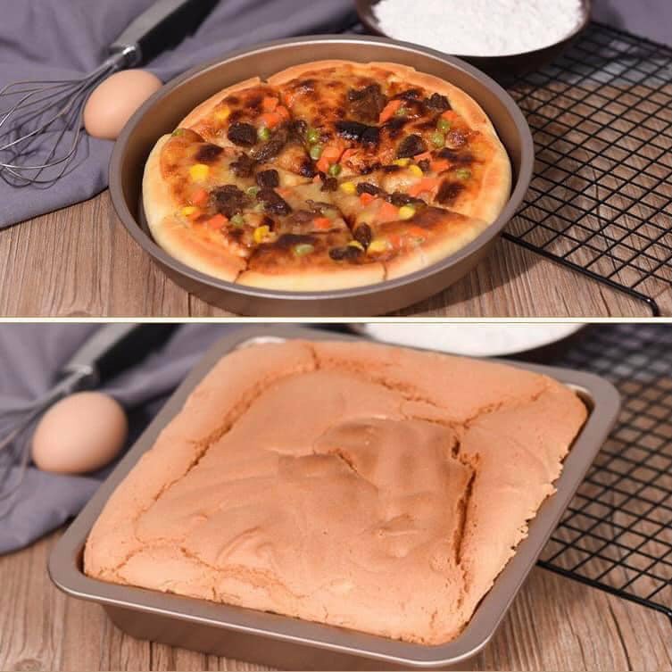 Khuân làm bánh nướng bánh set 5 khuân nướng bánh chất liệu thép carbon cao cấp chịu nhiệt chống dính nhiều kích thước .