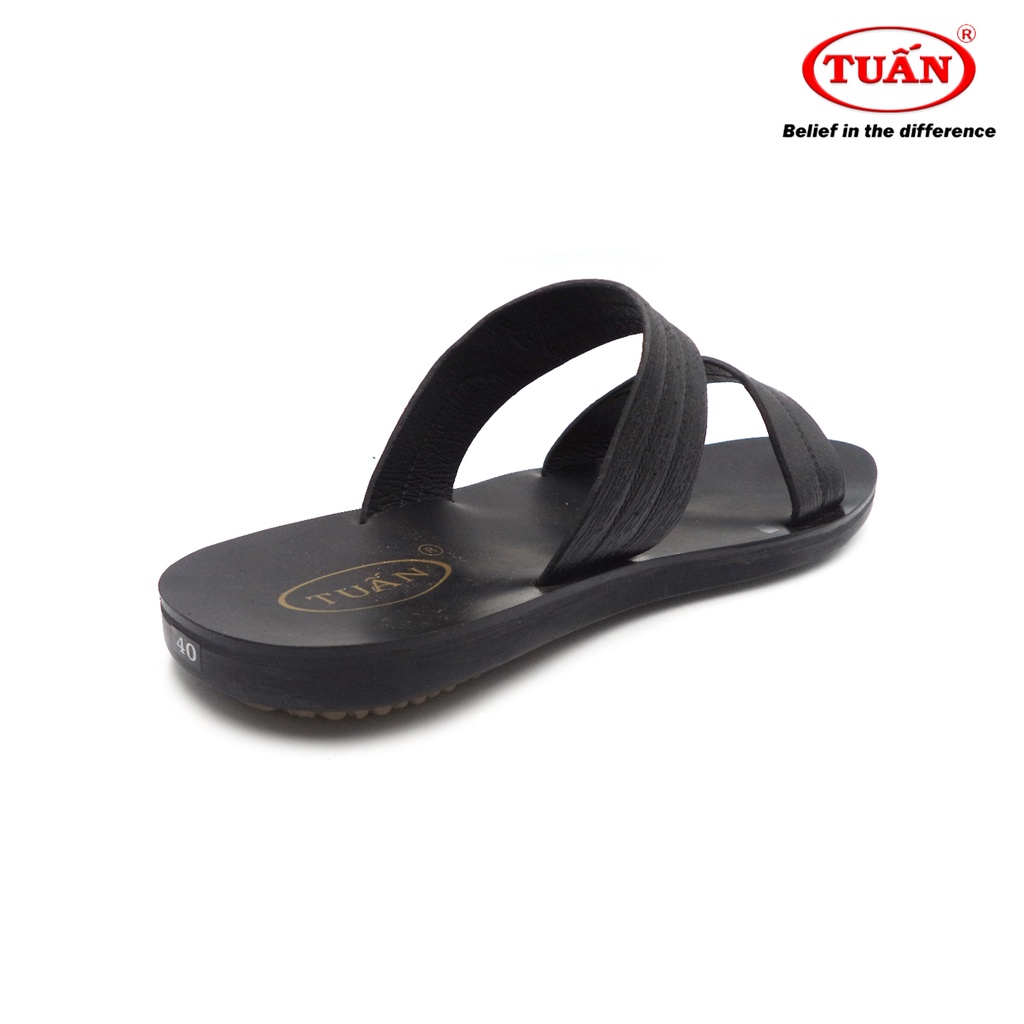 Dép nam da bò tự nhiên dép quai ngang thời trang thương hiệu Tuấn DXHU-21G