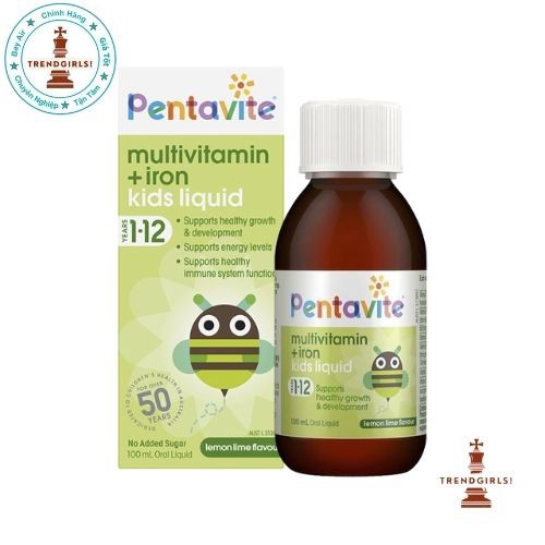 Vitamin tổng hợp kết hợp sắt cho bé từ 1-12 tuổi Pentavite 200ml, úc bổ sung dinh dưỡng cho bé - Trend girls online