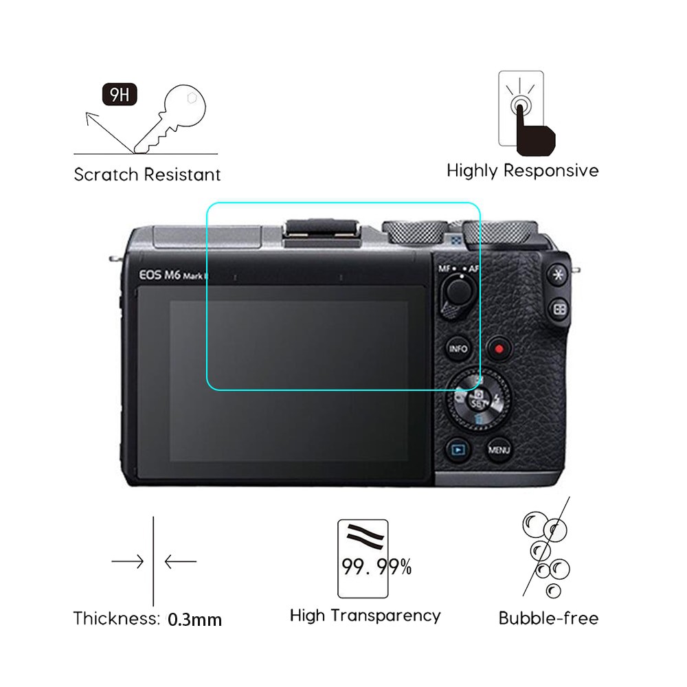 2 Miếng Dán Bảo Vệ Màn Hình Cho Máy Ảnh Canon Eos M6 Mark Ii G7 X Mark Iii Eos 90d Pr 850d