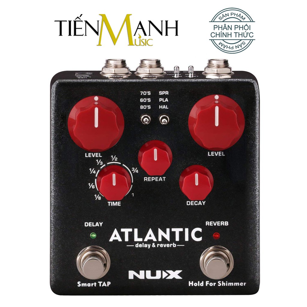 Phơ Đàn Guitar Nux Atlantic Reverb &amp; Delay NDR-5 (Bàn đạp Fuzz Effect Pedal) - Cam kết 100% Chính hãng