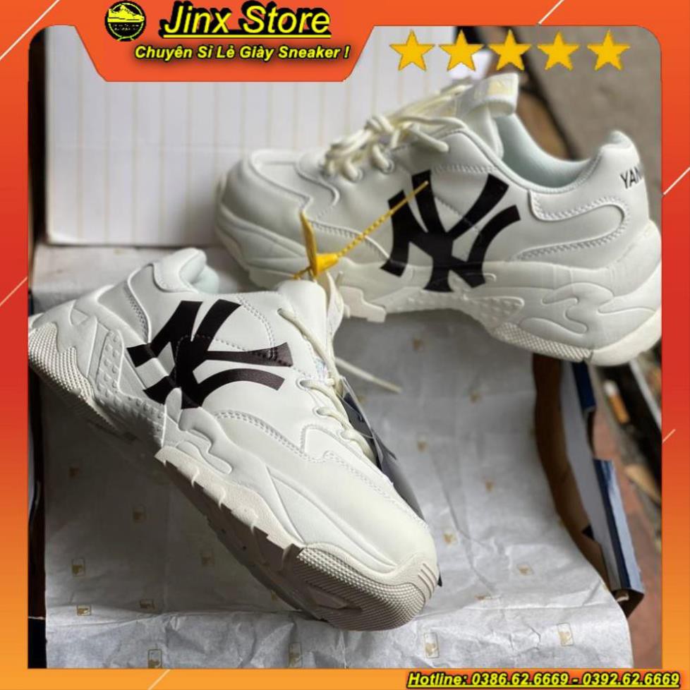 [ FREE SHIP ] Giày thể thao sneaker trắng M L B  NY CHỮ ĐEN MỚI full size, full bill box hàng 1:1