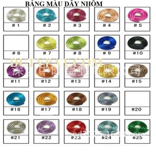 Cuộn 5m dây nhôm nhiều màu làm handmade - trường thịnh epoxy