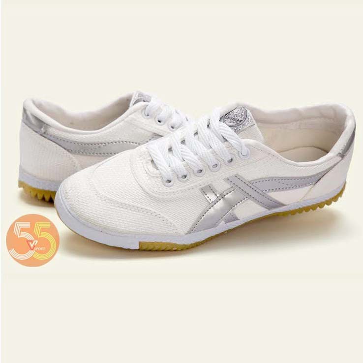 GIÀY WARRIOR bata tàu [CHÍNH HÃNG] màu trắng sọc bạc (Giống hình 100%) | BigBuy360 - bigbuy360.vn