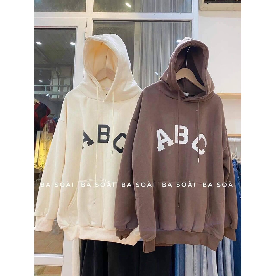 [Ảnh thật/video] Áo hoodie nỉ nam/Nữ Chữ ABC, đủ màu, chất nỉ bông dày dặn phong cách thể thao