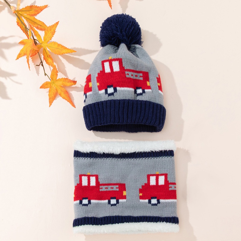 Set Mũ beanie + Khăn Choàng Cổ Cho Bé 0-4 Tuổi