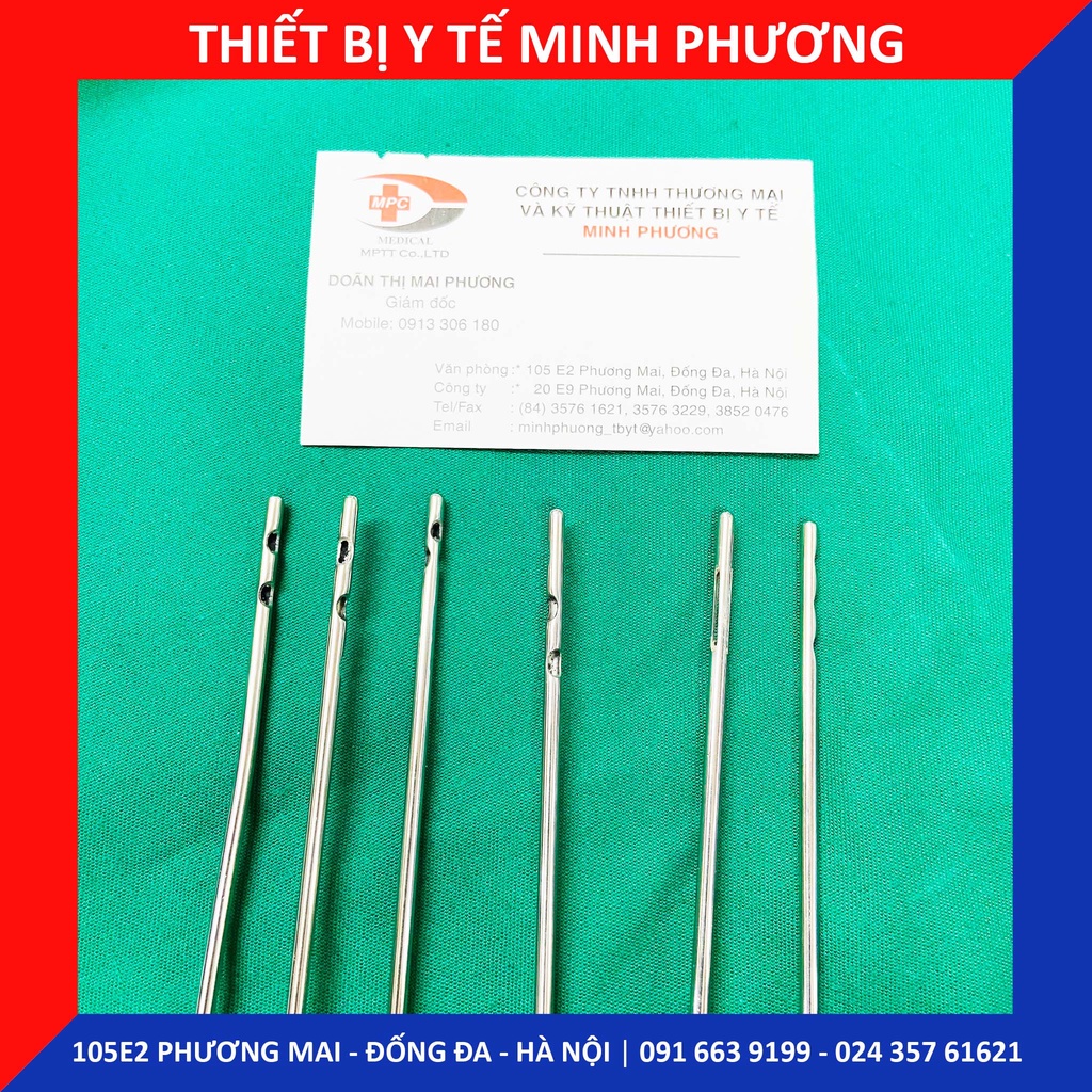 Bộ 6 ống hút mỡ thẩm mỹ cán vàng