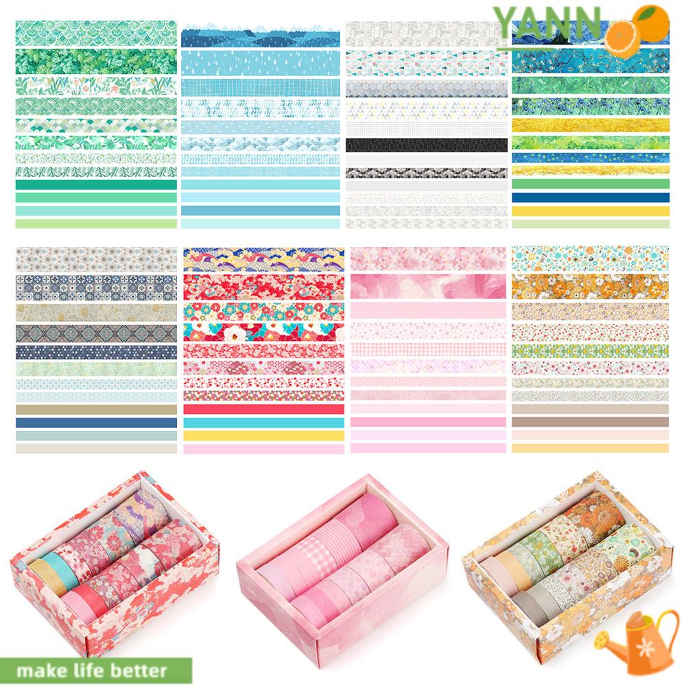 1 Cuộn Băng Keo Washi In Họa Tiết Hoa Nhiều Màu Sắc Trang Trí Sổ Tay / Nhật Ký